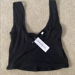 pacsun black notch tank top